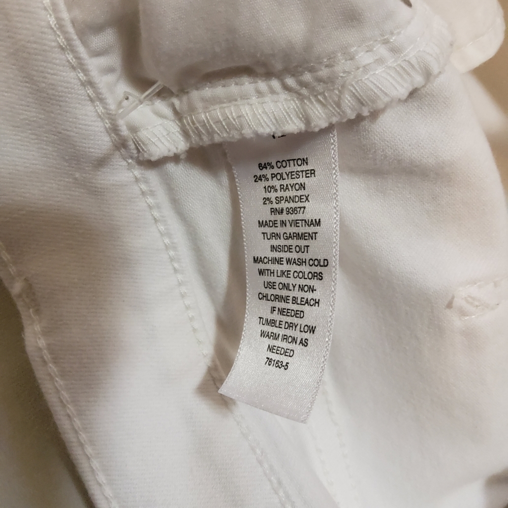 New a.n.a. High-Rise Skinny Ankle White Jeans Size 12 - Picture 7 of 7